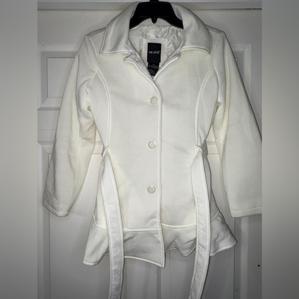 Me Jane Women's Cream Trench Coat